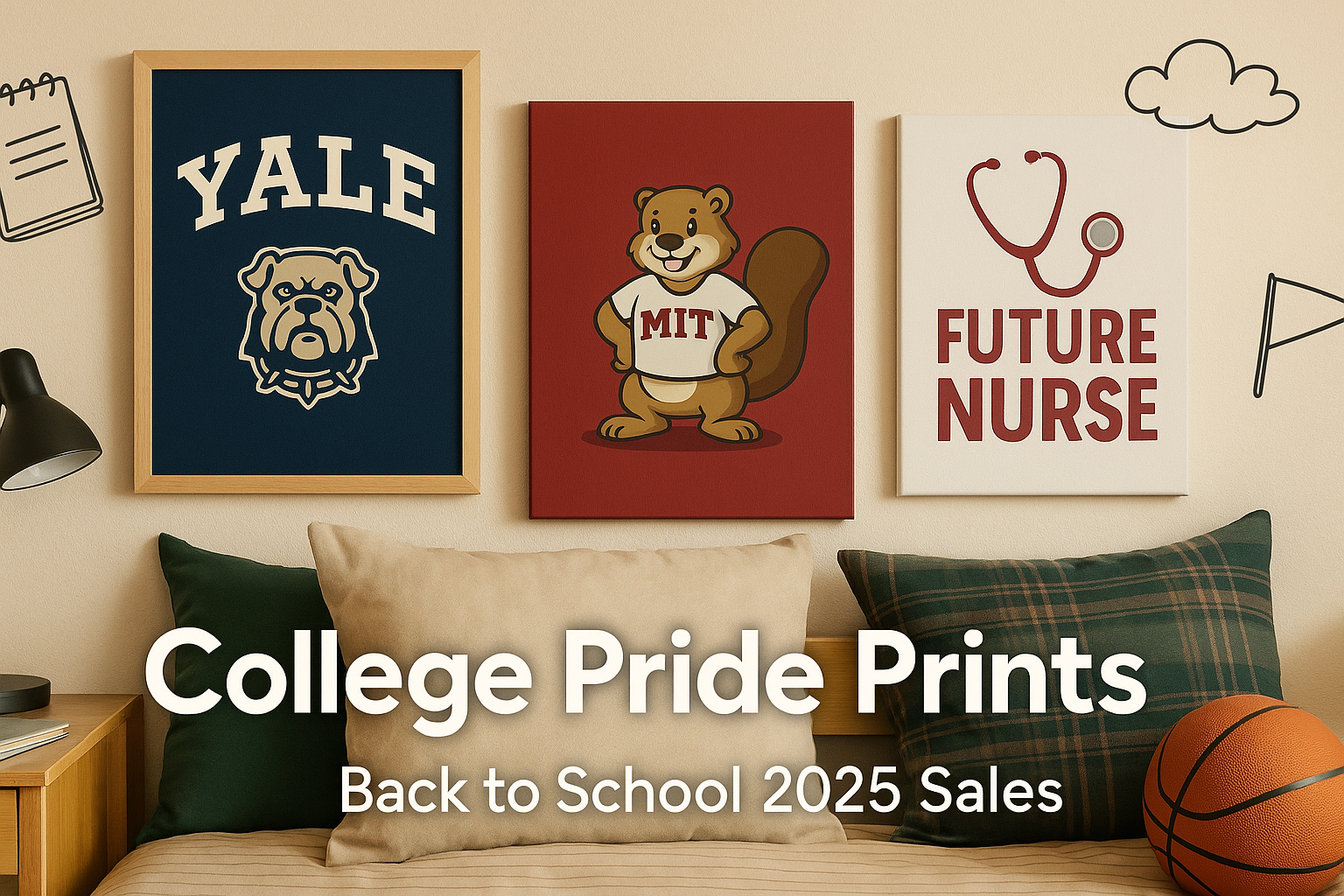 Back to School wall art print on demand products