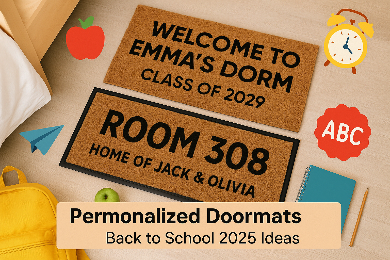 Personalized Doormats for Back to School sale season