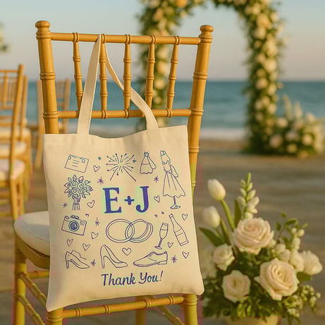 wedding favor tote bag