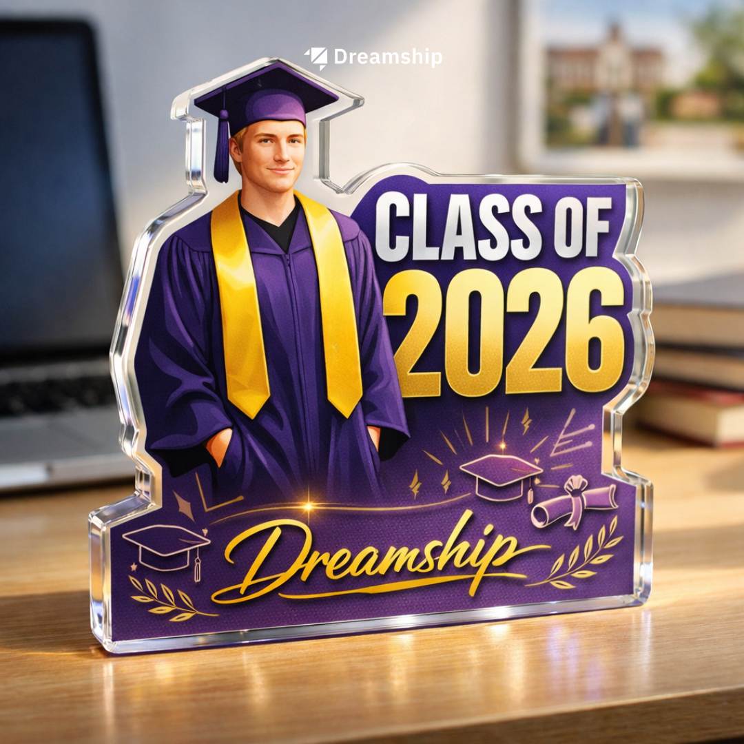 Custom Acrylic Plaque - Dreamship Graduation Gift